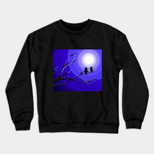 Nighttime with Hummingbirds Crewneck Sweatshirt